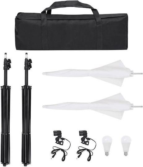 vidaXL Set Lights and Background Lighting Kit for Studio
