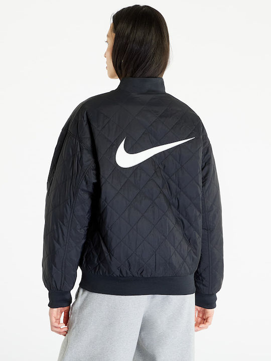 Nike Sportswear Kurz Damen Bomberjacke Wendbar Schwarz DV7876-010