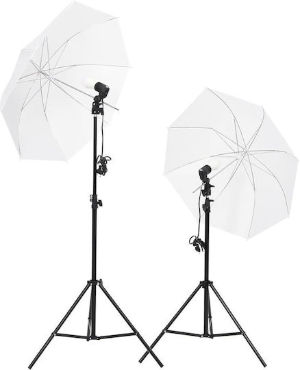 vidaXL Set Lights And Background Lighting Kit for Studio