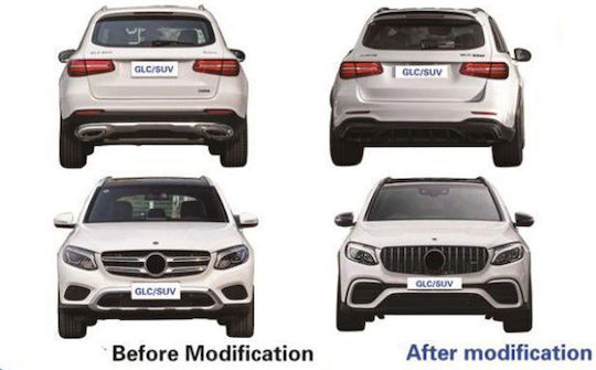Body Kit Car Amg Pack Compatible with Mercedes-Benz GLC SUV X253 2015-2019