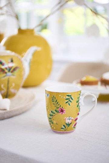 PiP Studio La Majorelle Κούπα από Πορσελάνη Κίτρινη 350ml