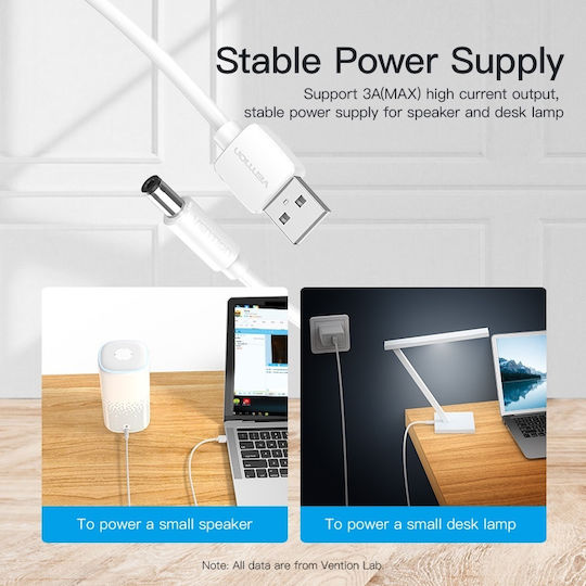 Vention 1m USB 2.0 Cable A-Male to DC White (CEYWF)