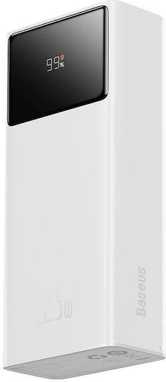 Baseus Star-Lord Power Bank 30000mAh 22.5W με 2 Θύρες USB-A και Θύρα USB-C Power Delivery Λευκό