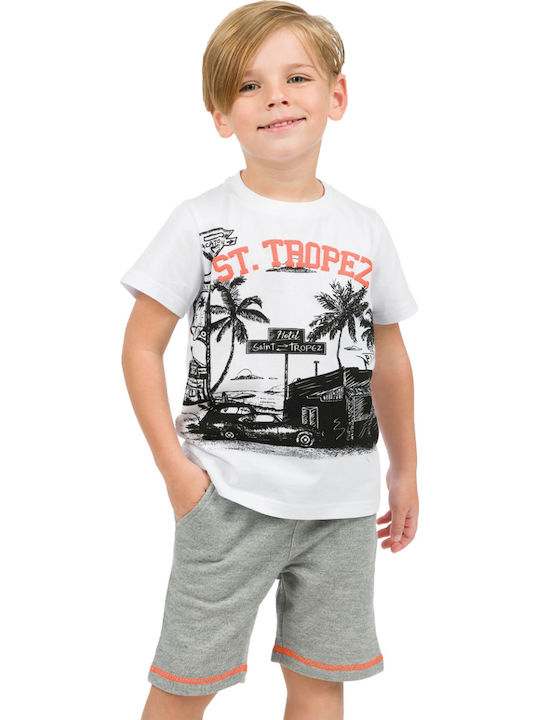 Kids' Set with Shorts Summer 2pcs White 12-223146-0