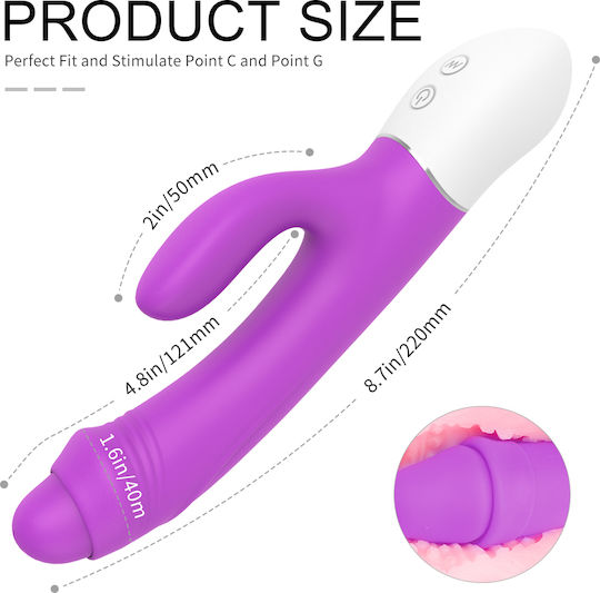 La Lolita Amsterdam Josua Δονητής Rabbit 22cm Purple