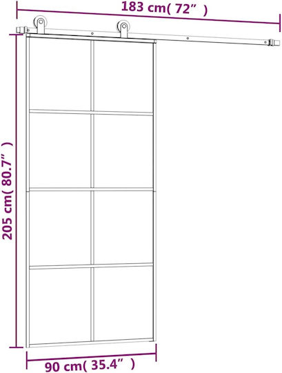 Sliding Interior Door W90xH205cm 3152141