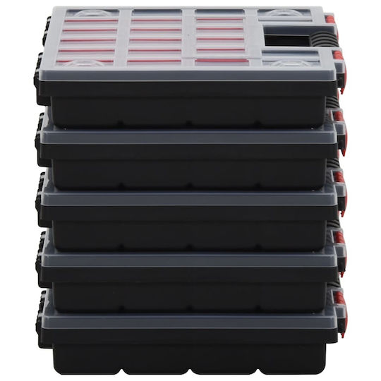 vidaXL Werkzeugkoffer-Organisator mit einstellbaren Fächern Transparente 34.5x25x5cm