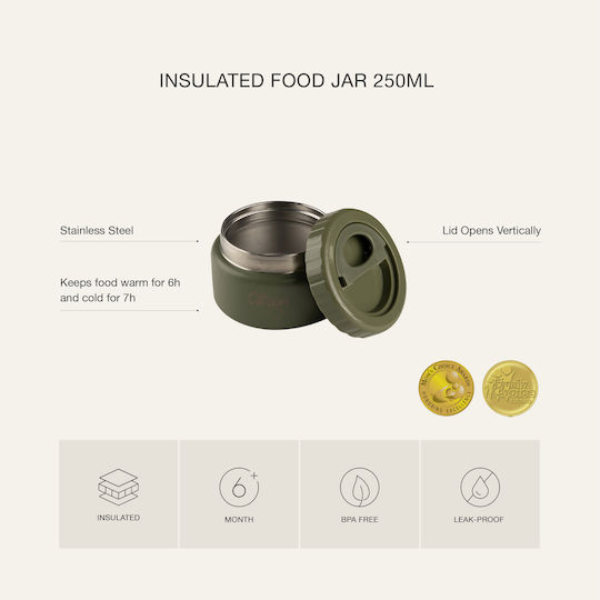 Citron Citron Δοχείο Φαγητού Inox Θερμός Olive 250ml