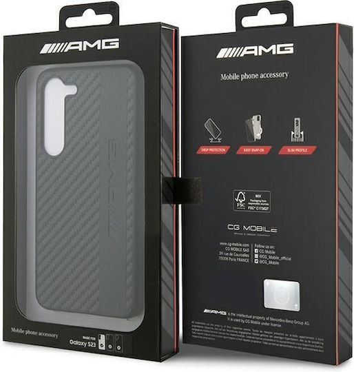 Mercedes-Benz Carbon Stripe & Embossed Back Cover Πλαστικό Μαύρο (Galaxy S23)