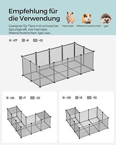 Cub Din Plastic Pentru Depozitare Parc Pentru Câini 143x73x46 cm Argintiu