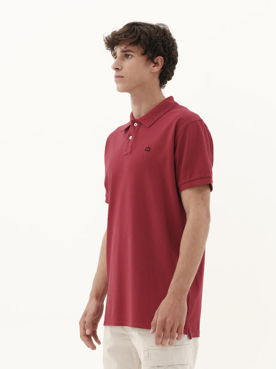 Men's Short Sleeve Polo T-shirt Red