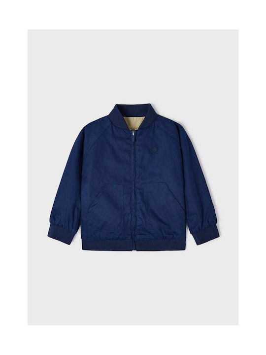 Mayoral Windproof Boys Bomber Navy Blue Double Sided