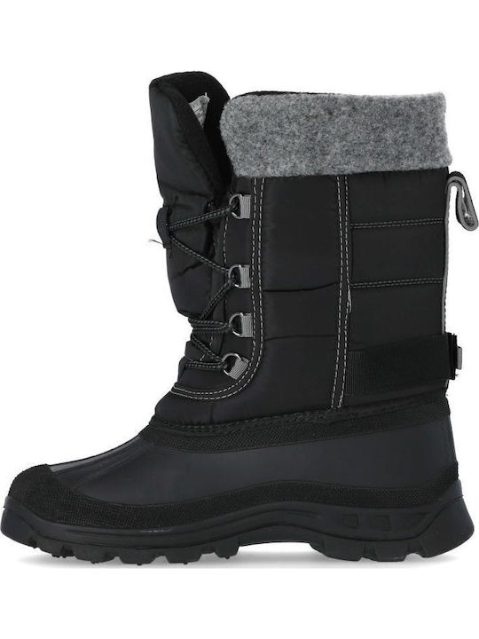 Strachan Apre Kinder-Schneestiefel mit Schnürsenkeln Schwarze