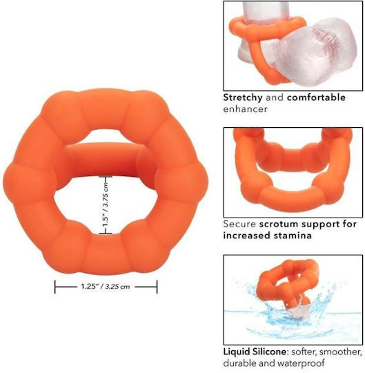 Calexotics Alpha All Star Cock Ring Schwanz Silikon Orange