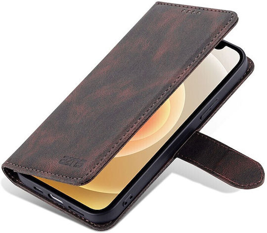 AZNS Wallet Piele artificială Cafea (iPhone 14 Plus)