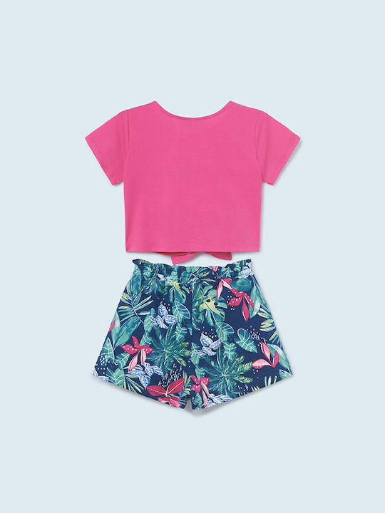 Mayoral Kids Set with Shorts Summer 2pcs Fuchsia