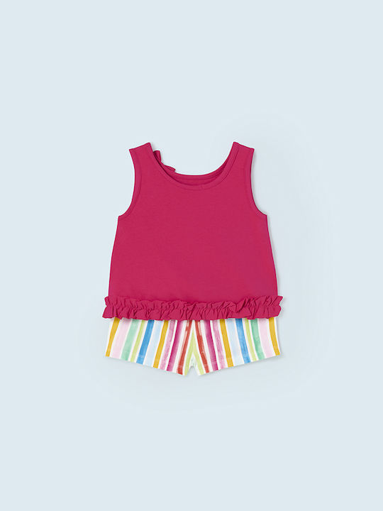 Mayoral Kids Set with Shorts Summer 2pcs Fuchsia