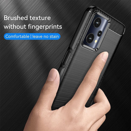 Gentleness Series Brushed Umschlag Rückseite Silikon Schwarz (Realme 9 5G / 9 Pro)