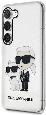 Karl Lagerfeld Karl & Choupette Back Cover Πλαστικό / Σιλικόνης Glitter Transparent (Galaxy S23)