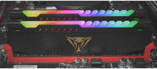 Patriot Viper Steel RGB DDR4 32GB RAM με 2x16GB Modules και Ταχύτητα 3200 για Desktop