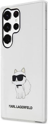 Karl Lagerfeld Ikonik Choupette Umschlag Rückseite Kunststoff / Silikon Transparent (Galaxy S23 Ultra) KLHCS23LHNCHTCT