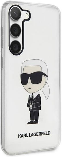 Karl Lagerfeld Ikonik Karl Lagerfeld Back Cover Plastic / Silicone Transparent (Galaxy S23+)