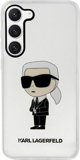 Karl Lagerfeld Ikonik Karl Lagerfeld Back Cover Plastic / Silicone Transparent (Galaxy S23+)