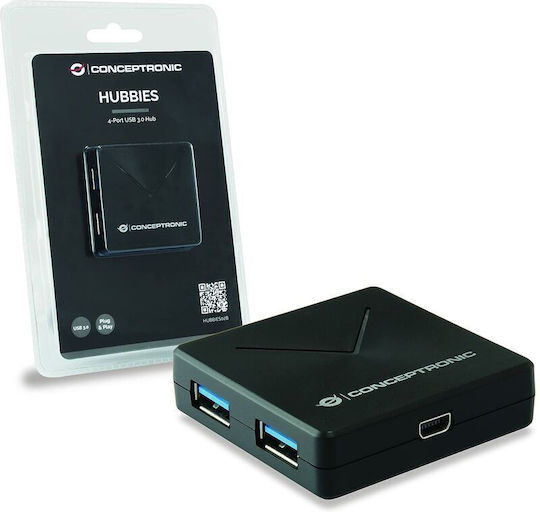 Conceptronic USB-Hub 4 Anschlüsse USB 3.0 mit USB-A Anschluss