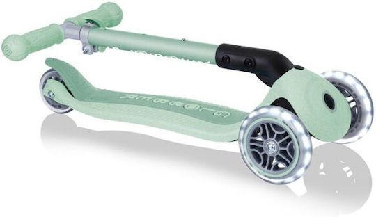 Globber Scuter Copii Pliabil Foldable Lights Ecologic 3 Roți cu Iluminare LED pentru 2+ Ani Verde