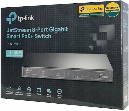 TP-LINK TL-SG2008P Managed L2 PoE+ Switch with 8 Ethernet Ports