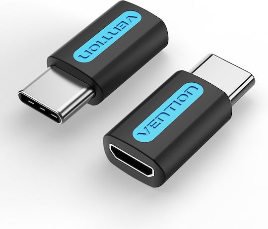 Vention Конвертор USB-C мъжки към micro USB женски Черен 1бр CDXB0
