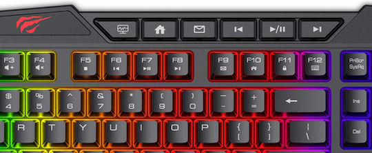 Havit KB878L Gaming Πληκτρολόγιο με RGB φωτισμό (Αγγλικό US)
