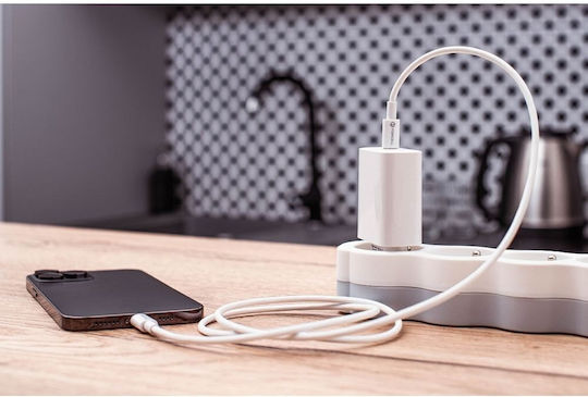 Forcell Regular USB 2.0 Cablu USB-C bărbătesc - USB-C 100W Alb 2m
