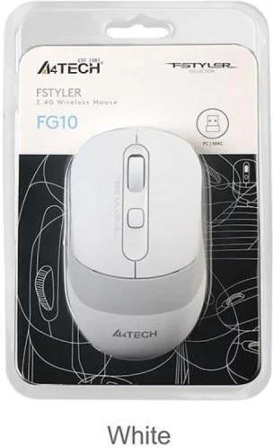 A4Tech Fstyler FG10 Ασύρματο Ποντίκι Λευκό