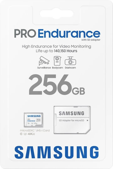 Samsung Pro Endurance (2022) microSDXC 256GB U3 V30 UHS-I 100MB/s с адаптер