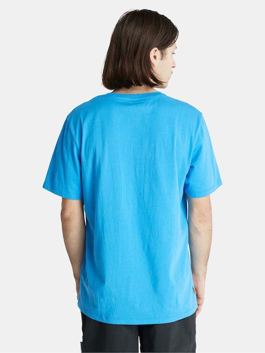 Timberland Men's T-Shirt with Logo Blue