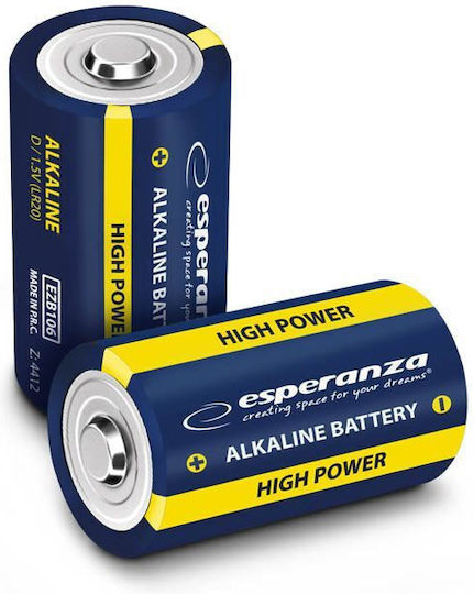 Esperanza Αλκαλικές Μπαταρίες D 1.5V 2τμχ