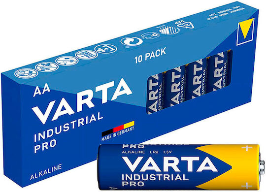 Varta Industrial Pro Алкални Батерии AA 1.5V 10бр