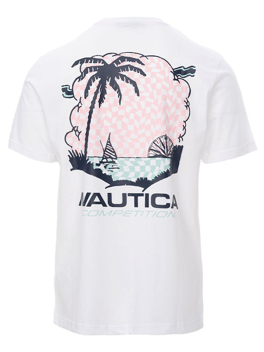 Nautica Herren T-Shirt Kurzarm Weiß