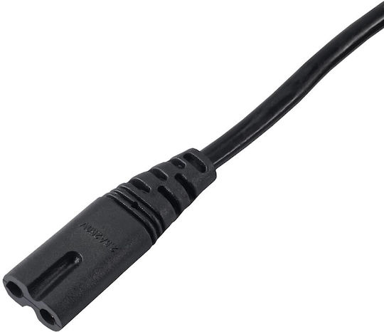 Akyga Euro - IEC C7 Cable 0.5m Μαύρο AK-RD-04A