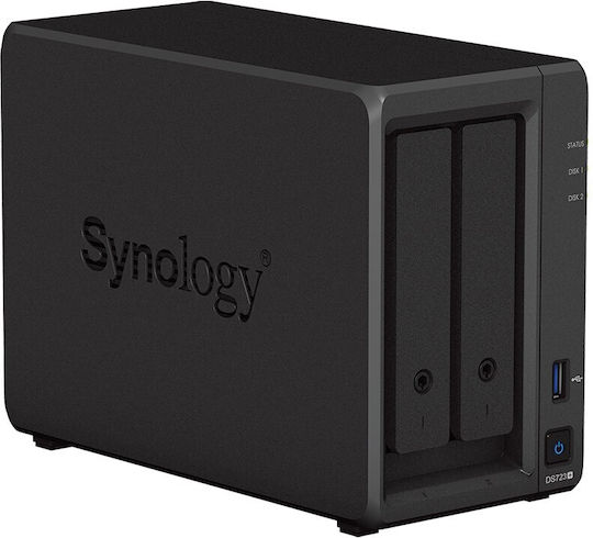 Synology DiskStation DS723+ NAS Tower με 2 θέσεις για HDD/M.2/SSD και 2 θύρες Ethernet
