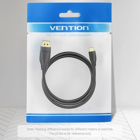 Vention Cable DisplayPort male - DisplayPort male 2m Μαύρο (HACBH)
