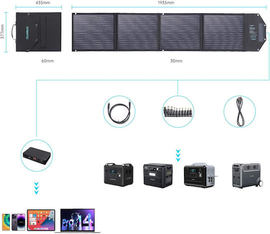 Choetech SC009-V2 Αναδιπλούμενο Ηλιακό Panel Φορτιστής 100W με USB Output (Φορητών Συσκευών) (SC009-V2)