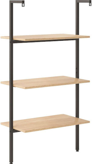 Offene Bücherregal Beige / Schwarz 64x35x120,5cm