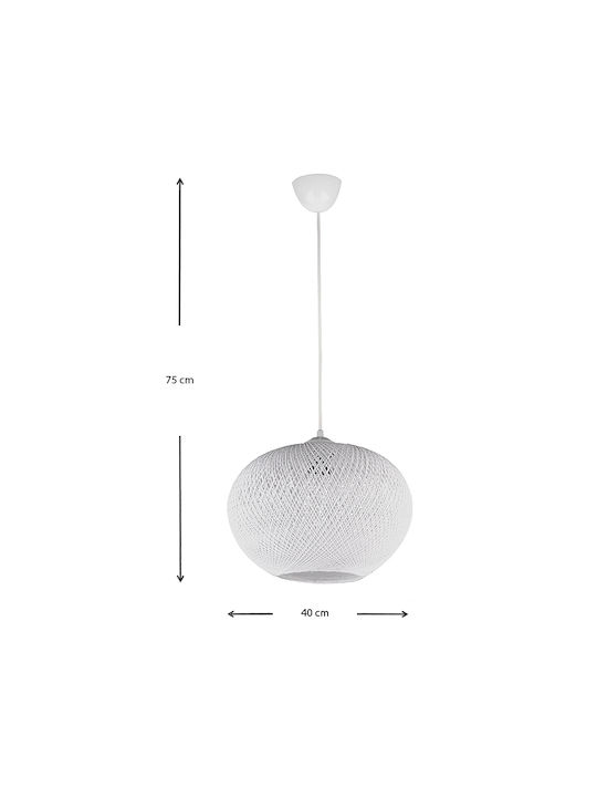 Megapap Visca Pendant Light Single-Light Ball for Socket E27 White