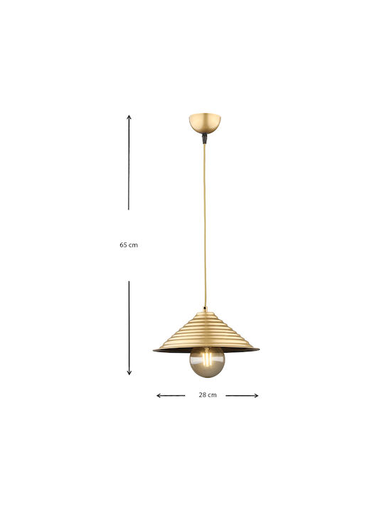 Megapap Alaska Pendant Light Single-Light Bell for Socket E27 Gold