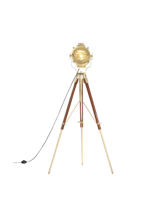 vidaXL Vintage Φωτιστικό Δαπέδου Υ193xΜ26εκ. με Ντουί για Λαμπτήρα E27 Καφέ
