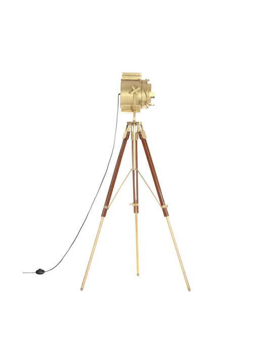 vidaXL Vintage Φωτιστικό Δαπέδου Υ193xΜ26εκ. με Ντουί για Λαμπτήρα E27 Καφέ