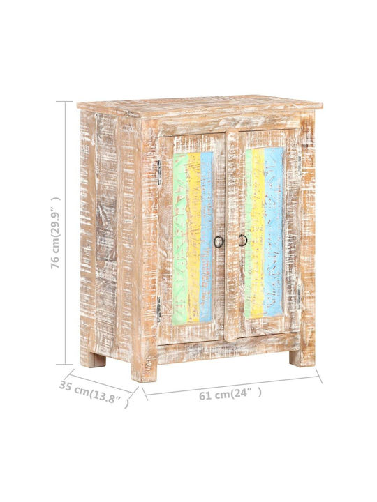 Wooden Buffet Multicolor L61xW35xH76cm