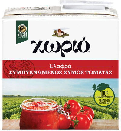 Μινέρβα Χωριό Χυμός Τομάτας Ελαφρώς Συμπυκνωμένος Χυμός Τομάτας 500gr